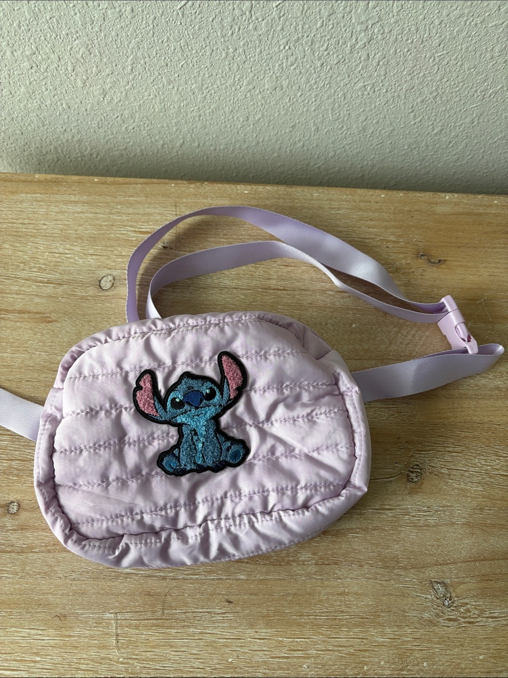 Lavender Stitch Quilted Crossbody Bag